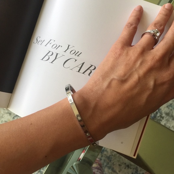 SOLD Silver love style bracelet Crystal stones - Picture 6 of 7